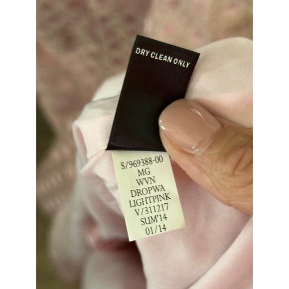 Banana Republic Women's Light Pink Monogram Jacquard Fit & Flare Dress 14 - Picture 9 of 11